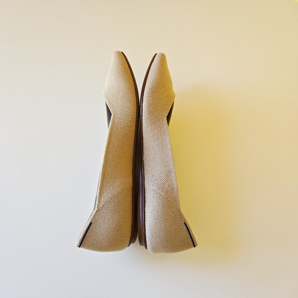 Rothy’s Merino Camel Points Pointed Toe Knit Flats Limited Edition Size 8.5 NWOB - Picture 7 of 16